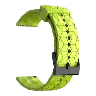 Olympic 22mm Range compatible Silicone Football Pattern Watch Straps