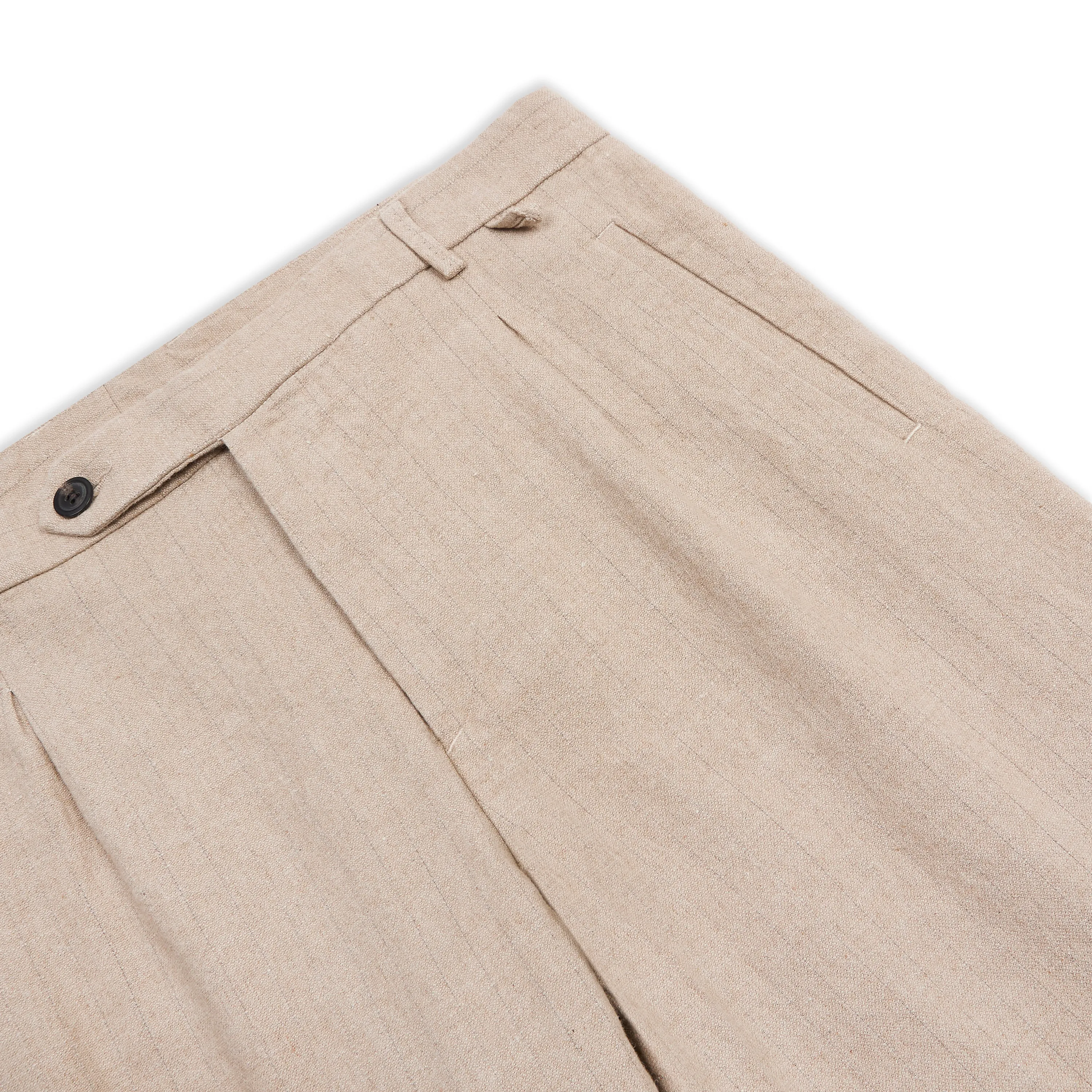 Paul Pinstripe Trouser - Beige