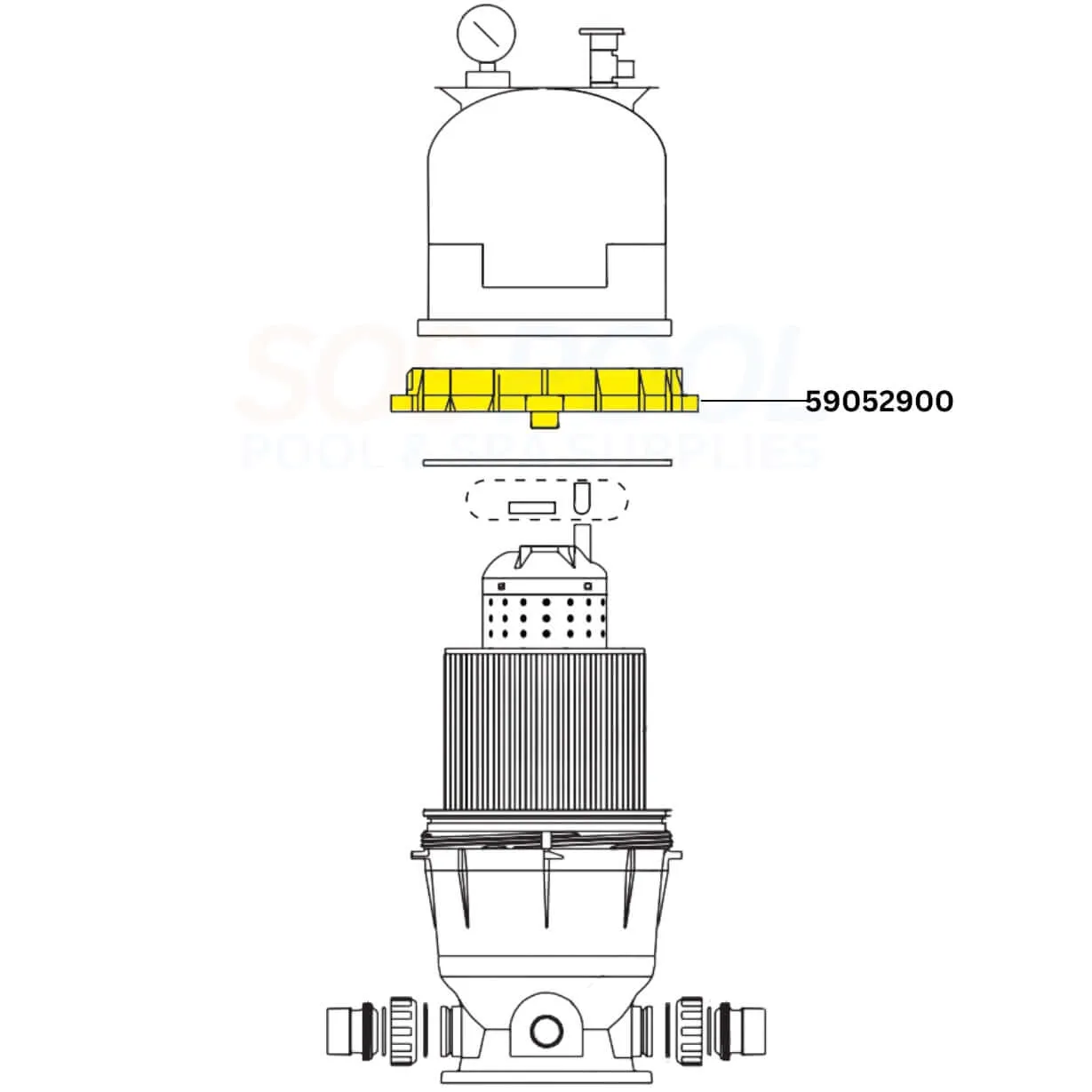 Pentair Locking Ring Assembly For Clean and Clear Filters | 59052900