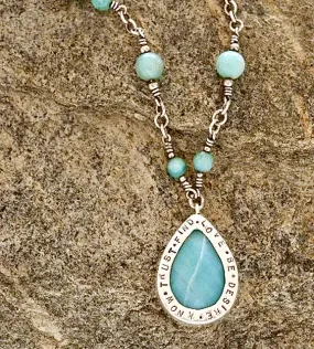 Personalized Silver Teardrop Necklace
