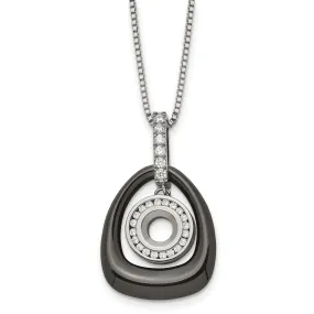 Polish Ceramic Titanium Pendant Steel Necklace