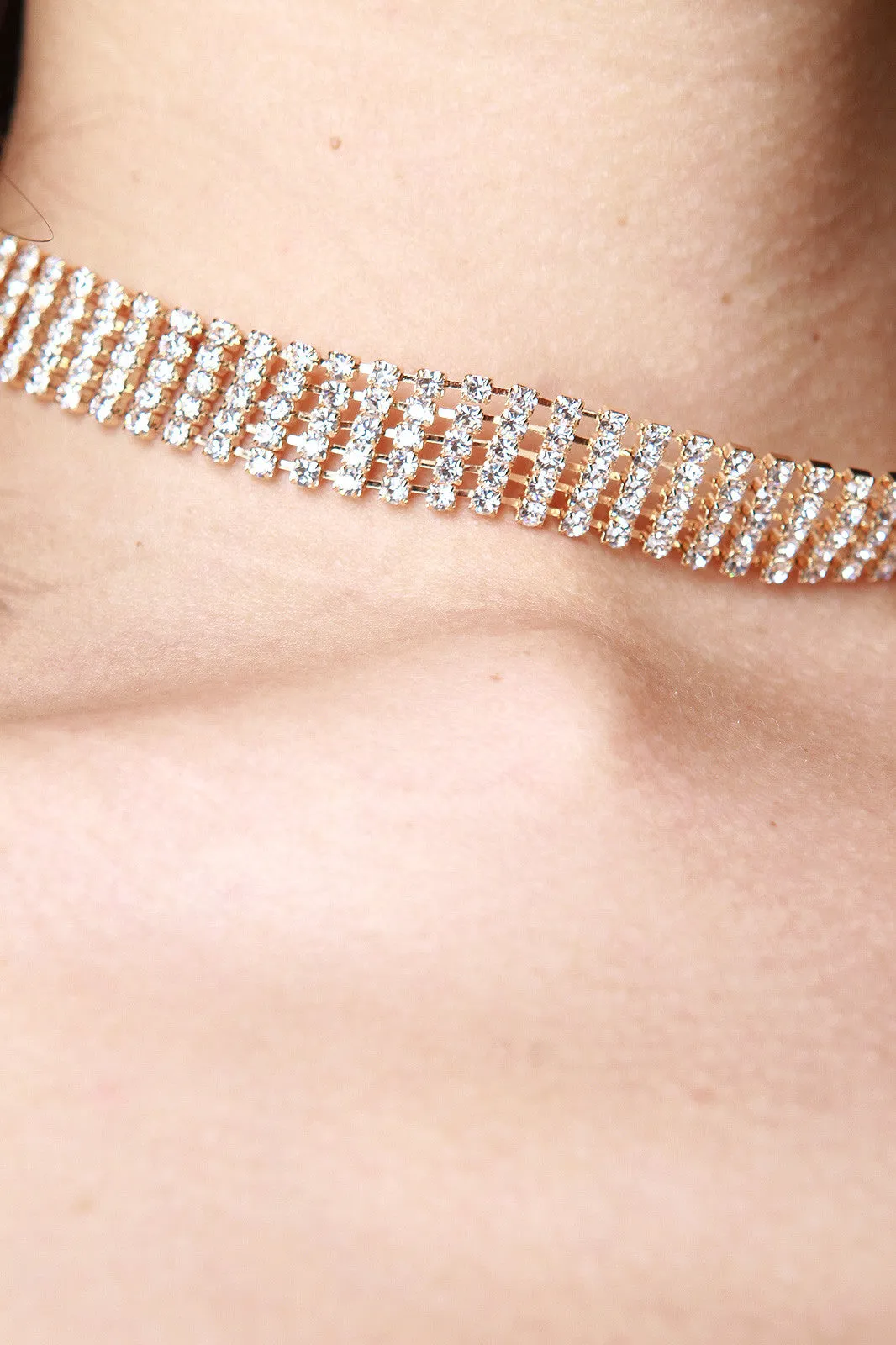 Rhinestone Choker Necklace