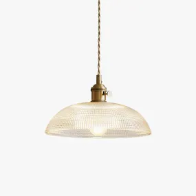 Ribbed Spiral Pendant Light