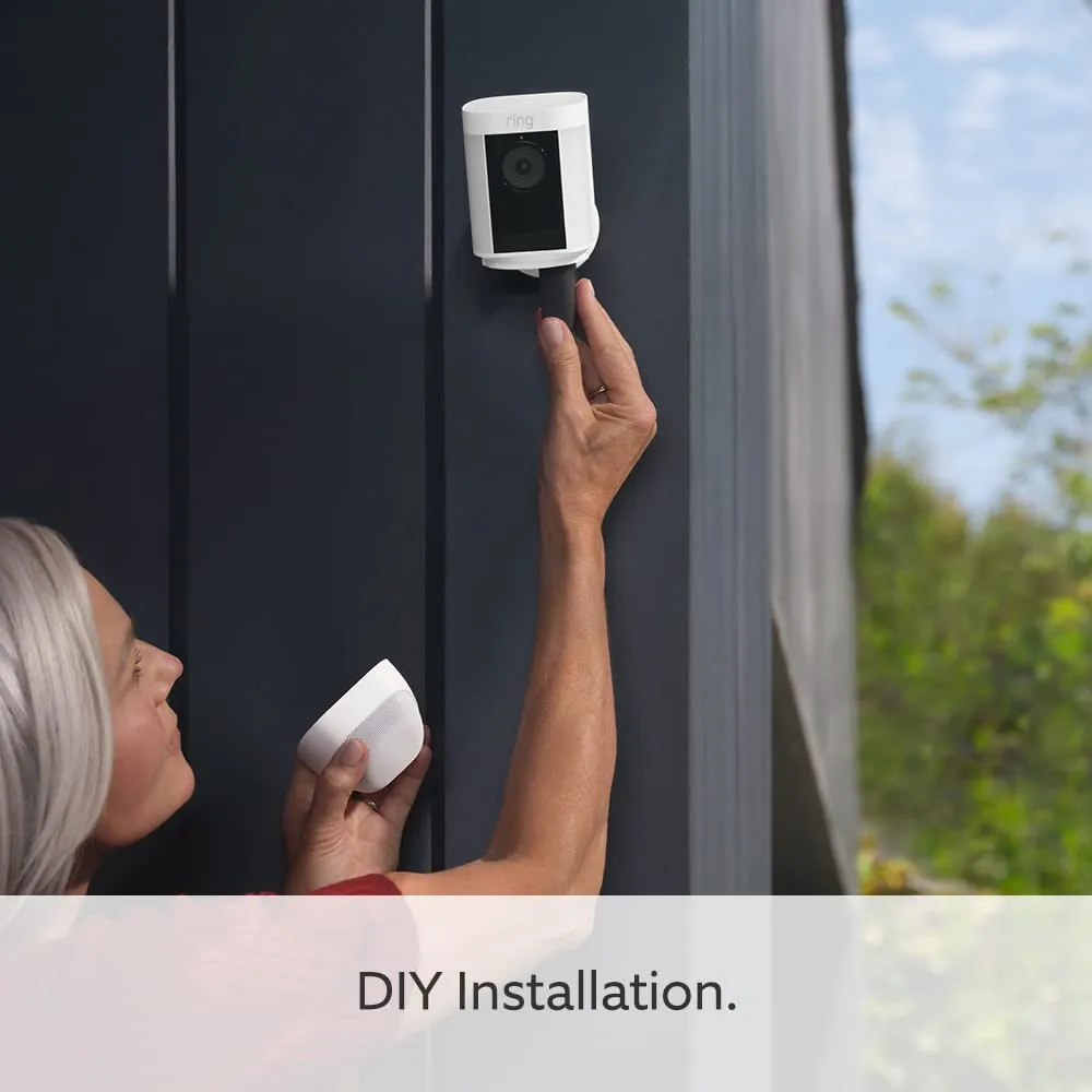 Ring Spotlight Cam Pro Battery Advanced Outdoor Security Camera with 1080p HDR Video