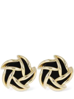 Saint Laurent   Vintage Spiral brass earrings 