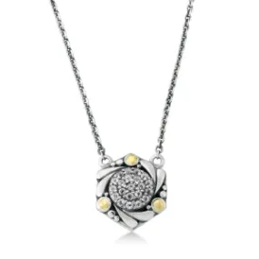 Samuel B. Sterling Silver and 18K Yellow Gold White Topaz Pendant (98580)
