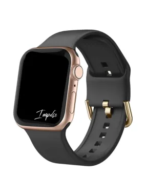 Silicone Plain Watch Band - Dark Grey