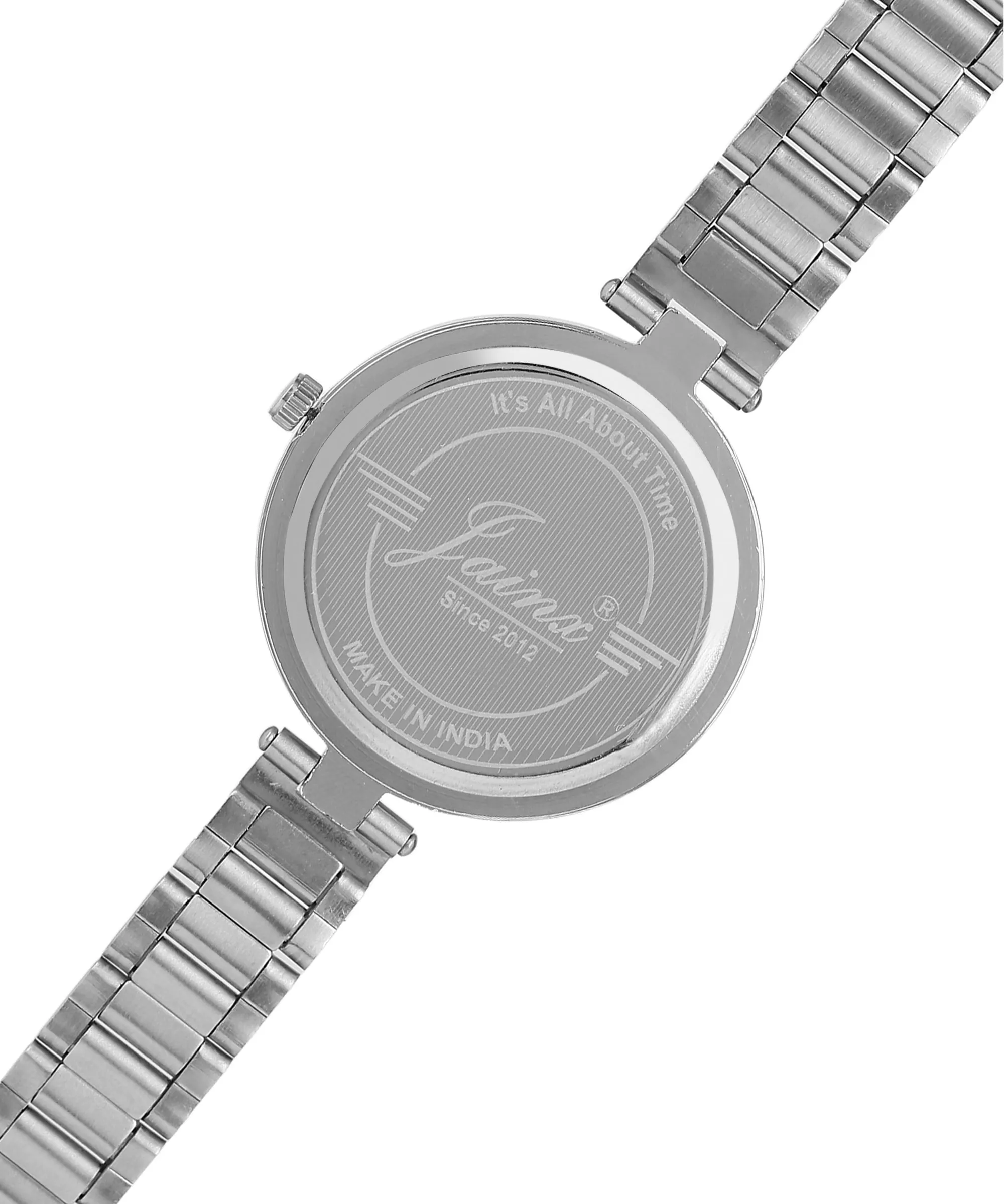 Silver Chain Pink Dial Analog Wrist Watch For Women - JW8593