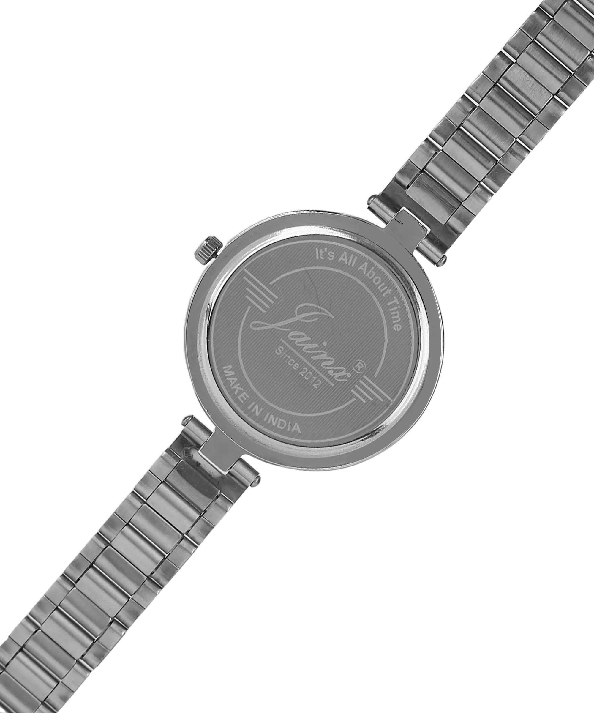 Silver Chain Royal Blue Dial Analog Wrist Watch For Women - JW8594
