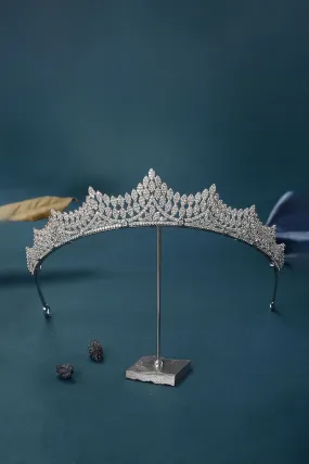 Silver Majestic Vine Crowns with Rhinestone
