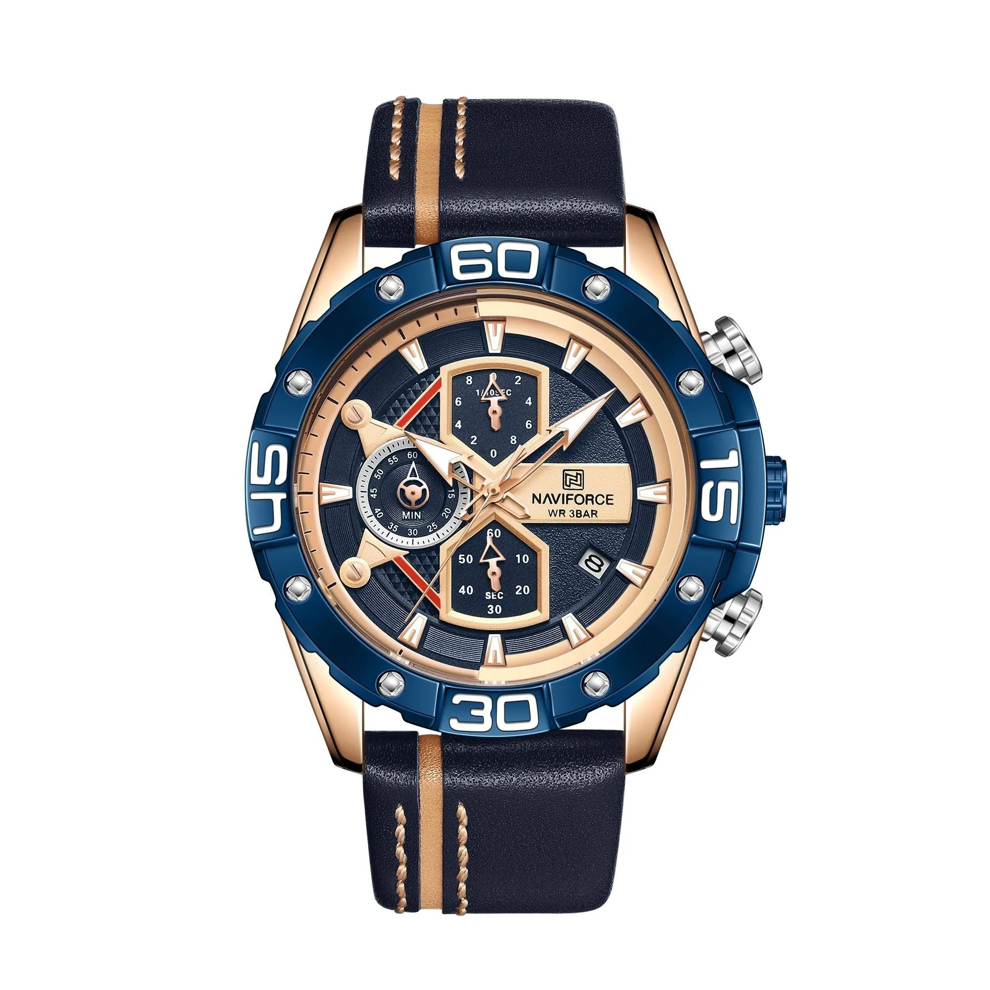 Skeleton watch Three-eye Personality Waterproof