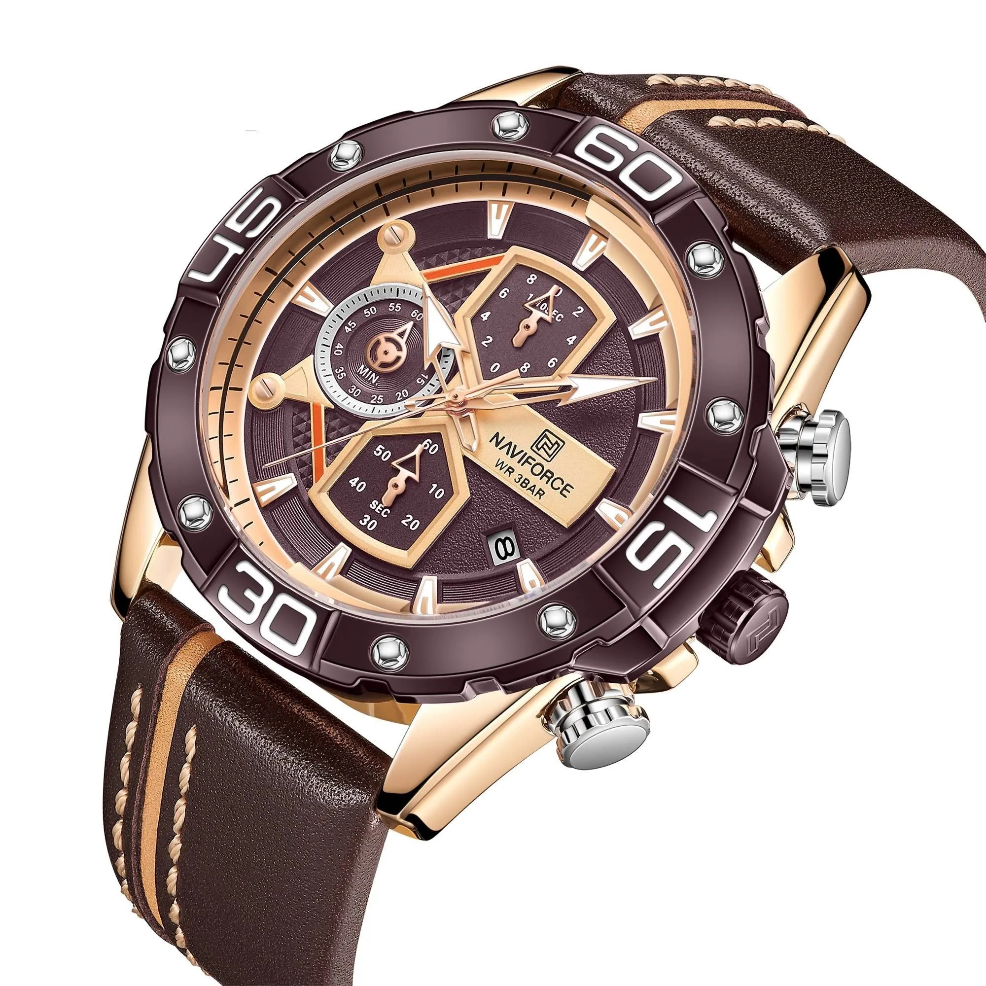 Skeleton watch Three-eye Personality Waterproof