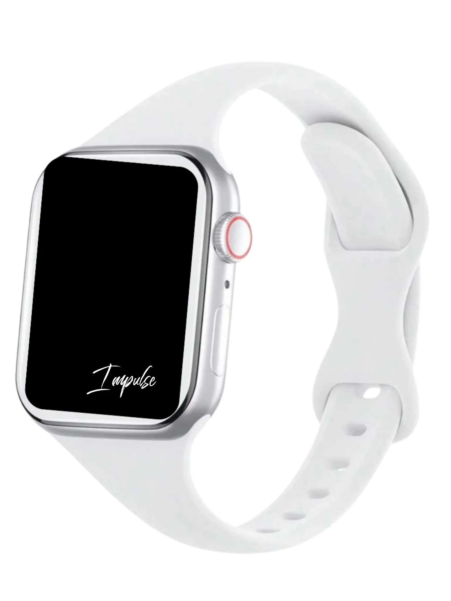 Slim Silicone Watch Band - White