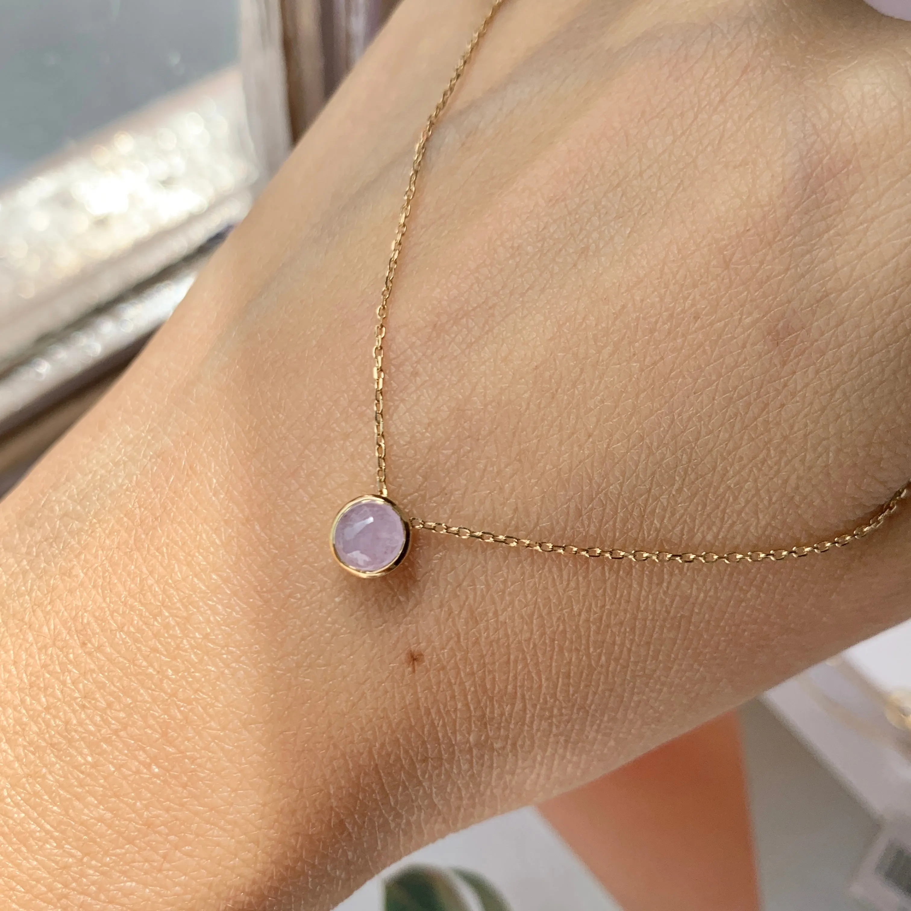 SOLD OUT: A-Grade Lavender Jadeite MINI.malist Pendant No.171848