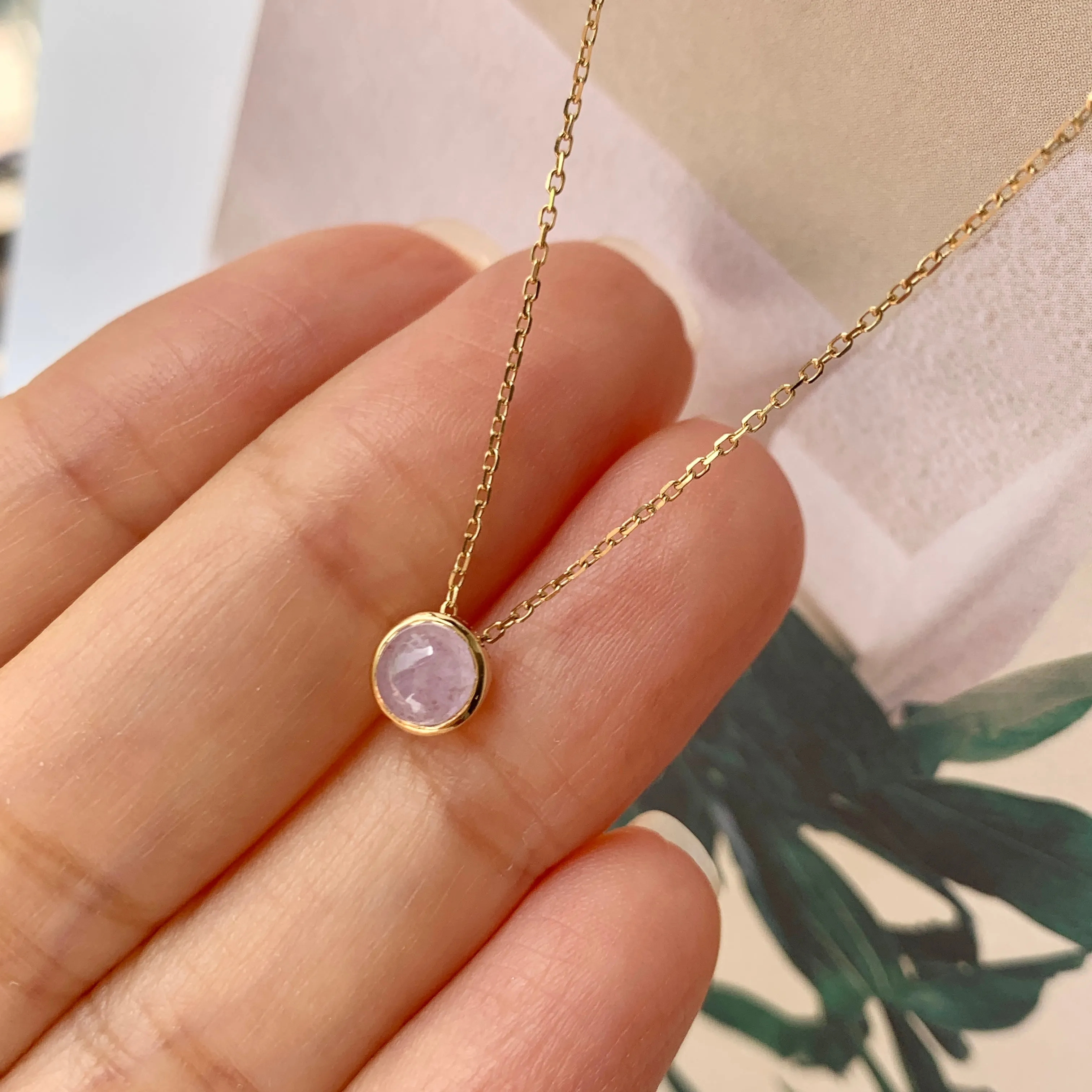 SOLD OUT: A-Grade Lavender Jadeite MINI.malist Pendant No.171848