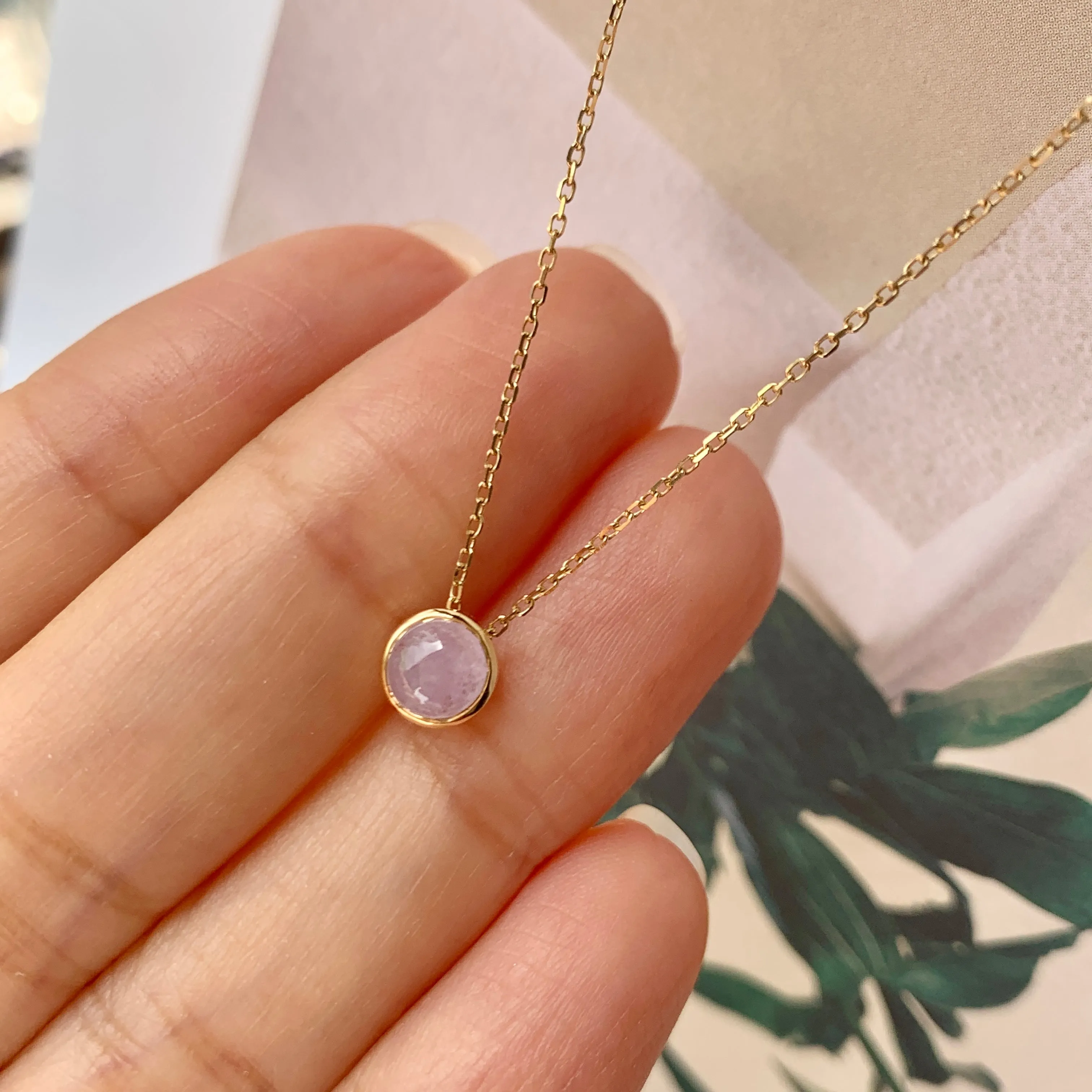 SOLD OUT: A-Grade Lavender Jadeite MINI.malist Pendant No.171848