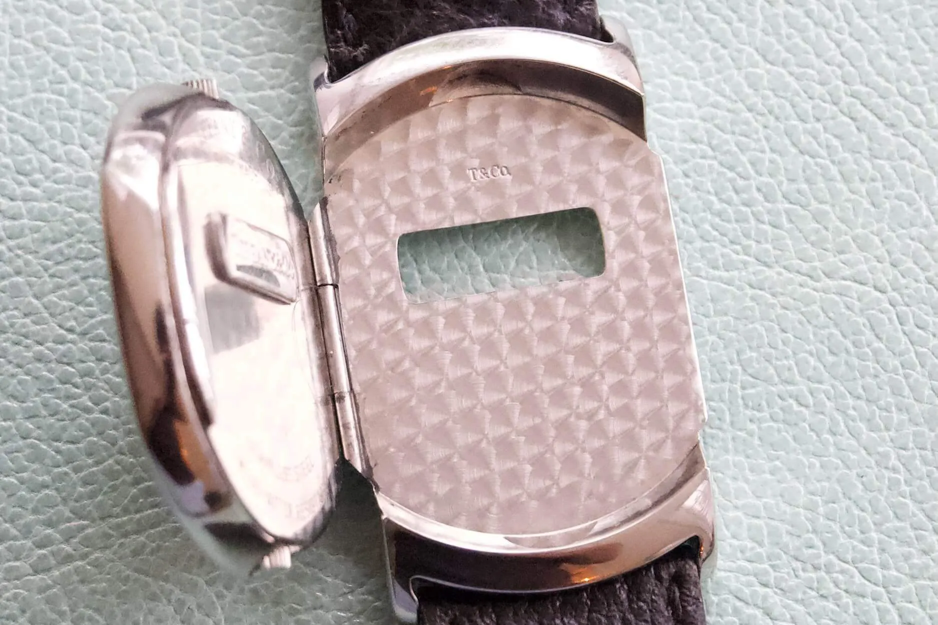 SOLD OUT: Tiffany and Co Reverso GMT Steel Mens or Ladies watch Original Box