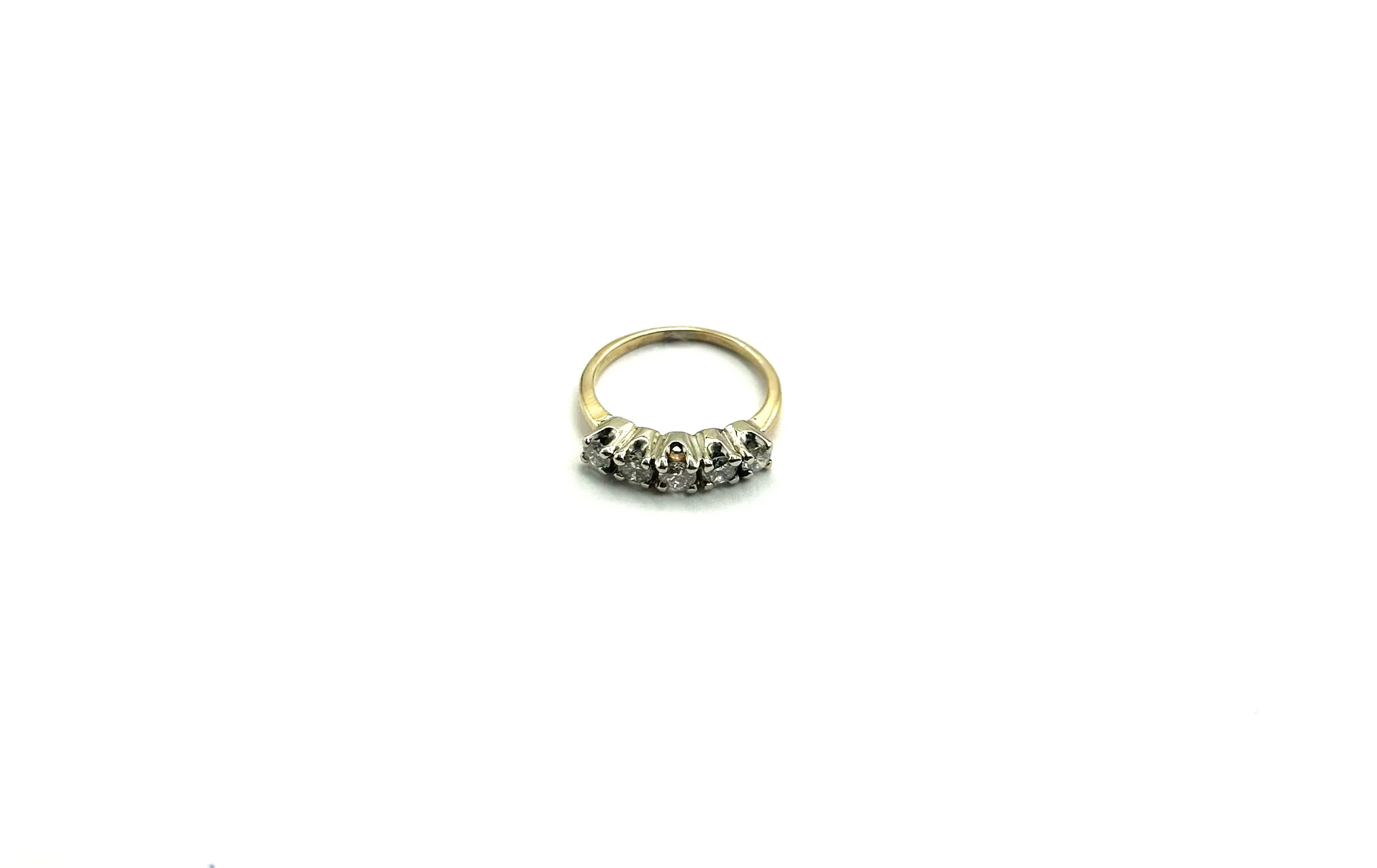 Sparkly Five Inline Diamond Ring