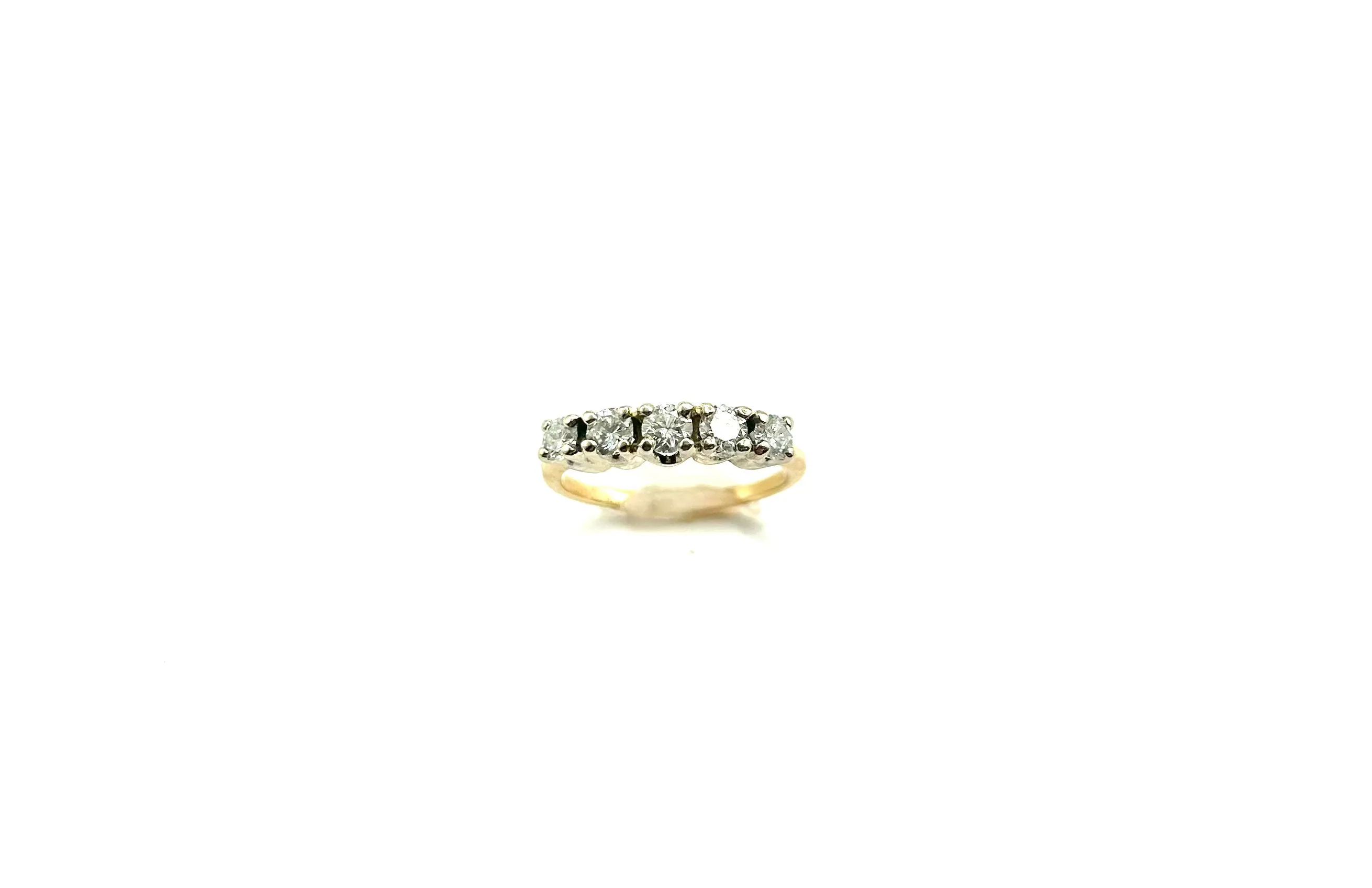Sparkly Five Inline Diamond Ring