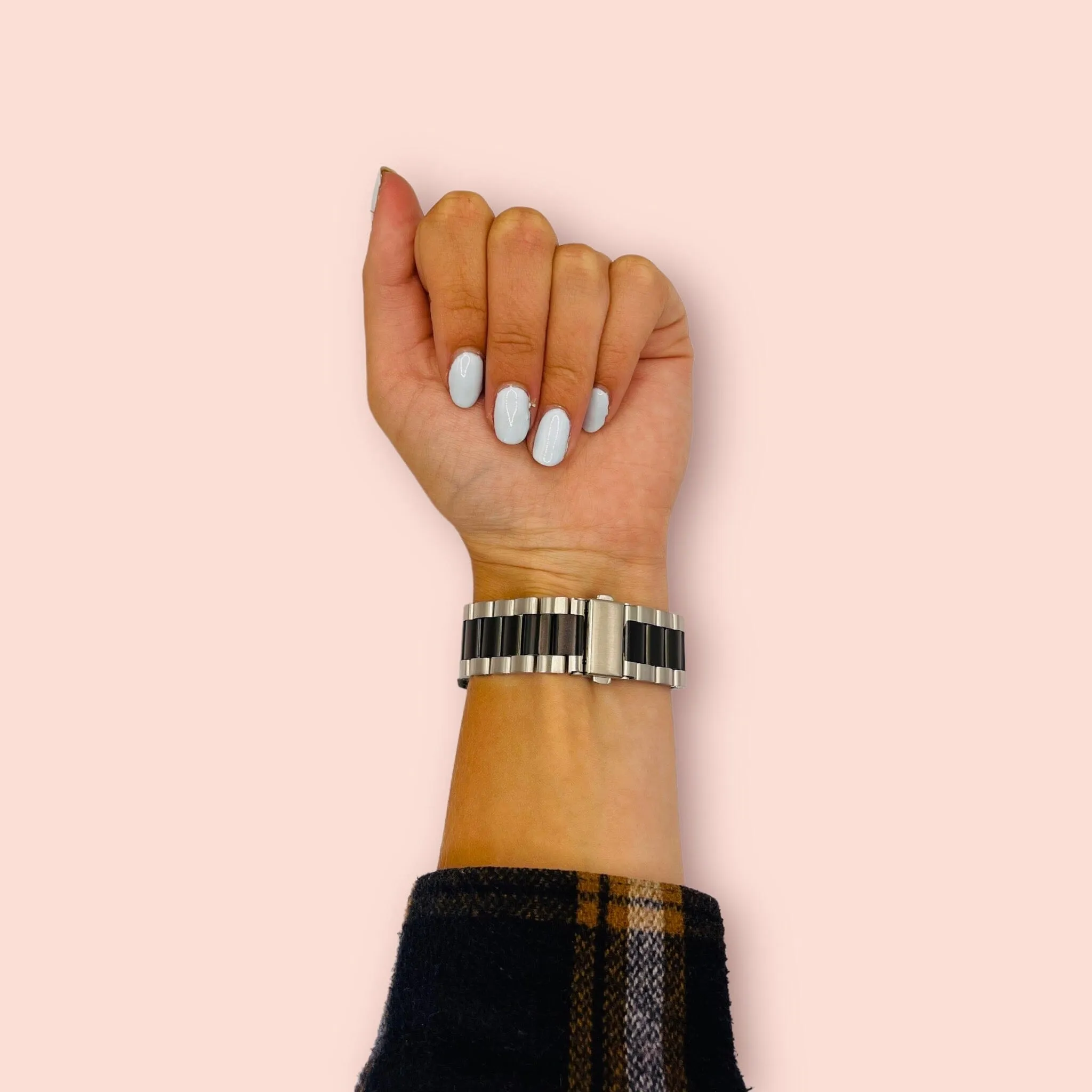 Stainless Steel Link Watch Strap Compatible with the Polar Pacer