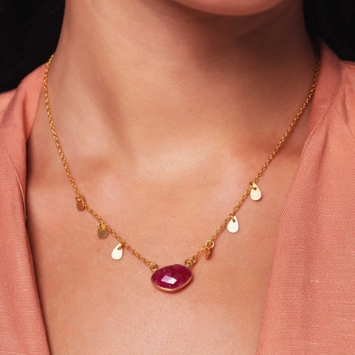 Summer Necklace Berry Agate