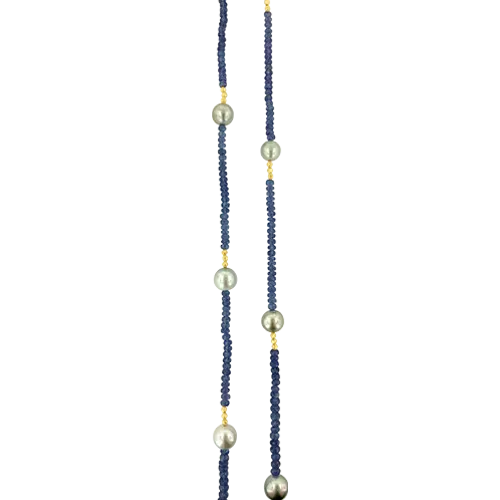 Tahitian Pearl & Tanzanite Necklace