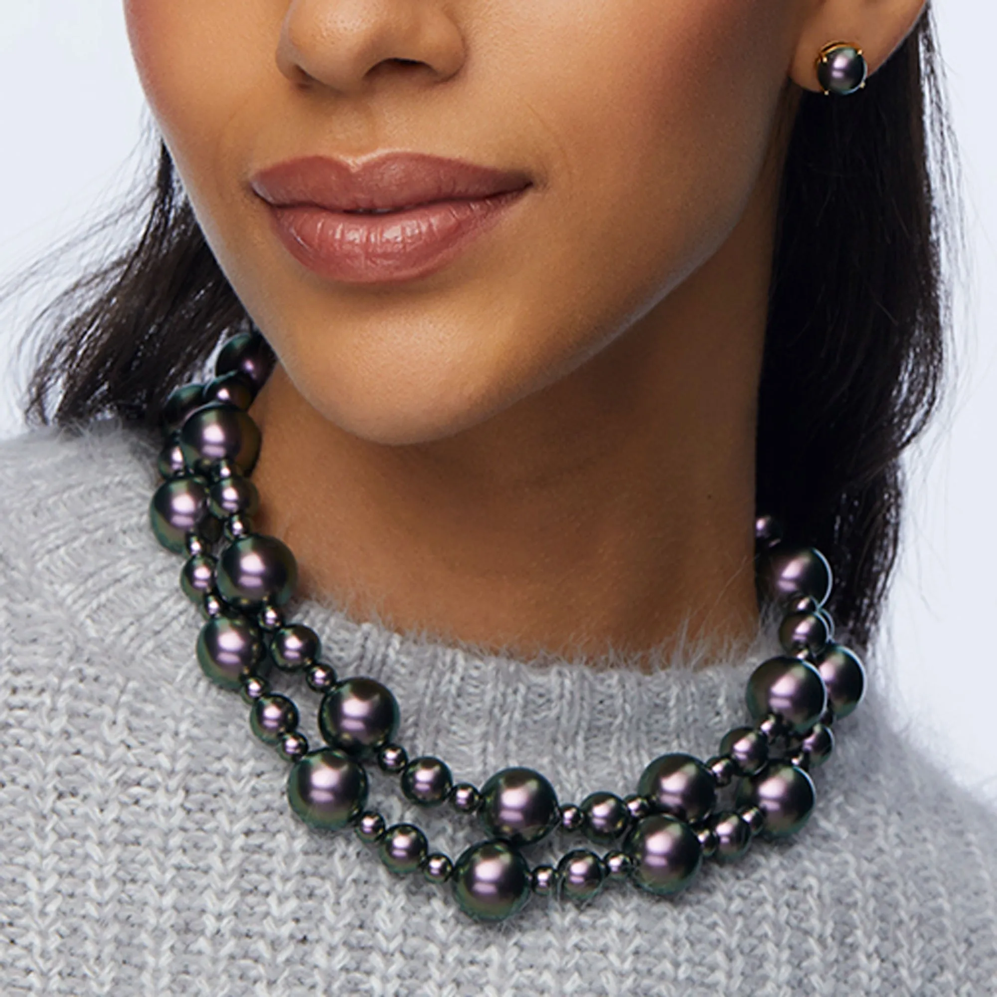 TAHITIAN PEARL JACKIE DOUBLE ROW NECKLACE