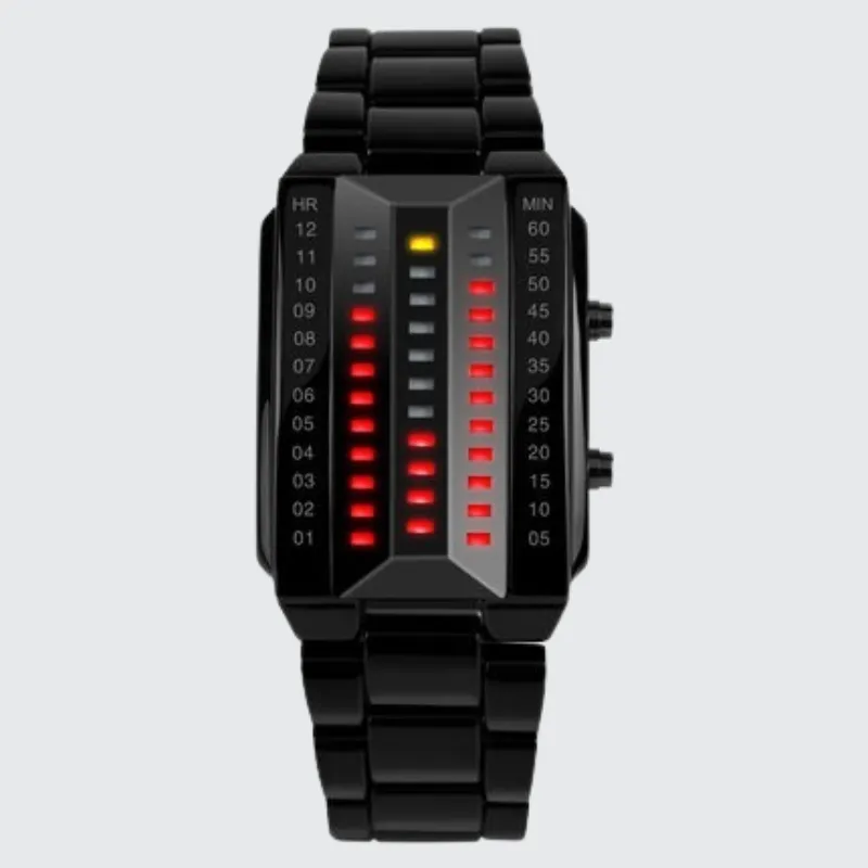 Techwear Red Binary Watch
