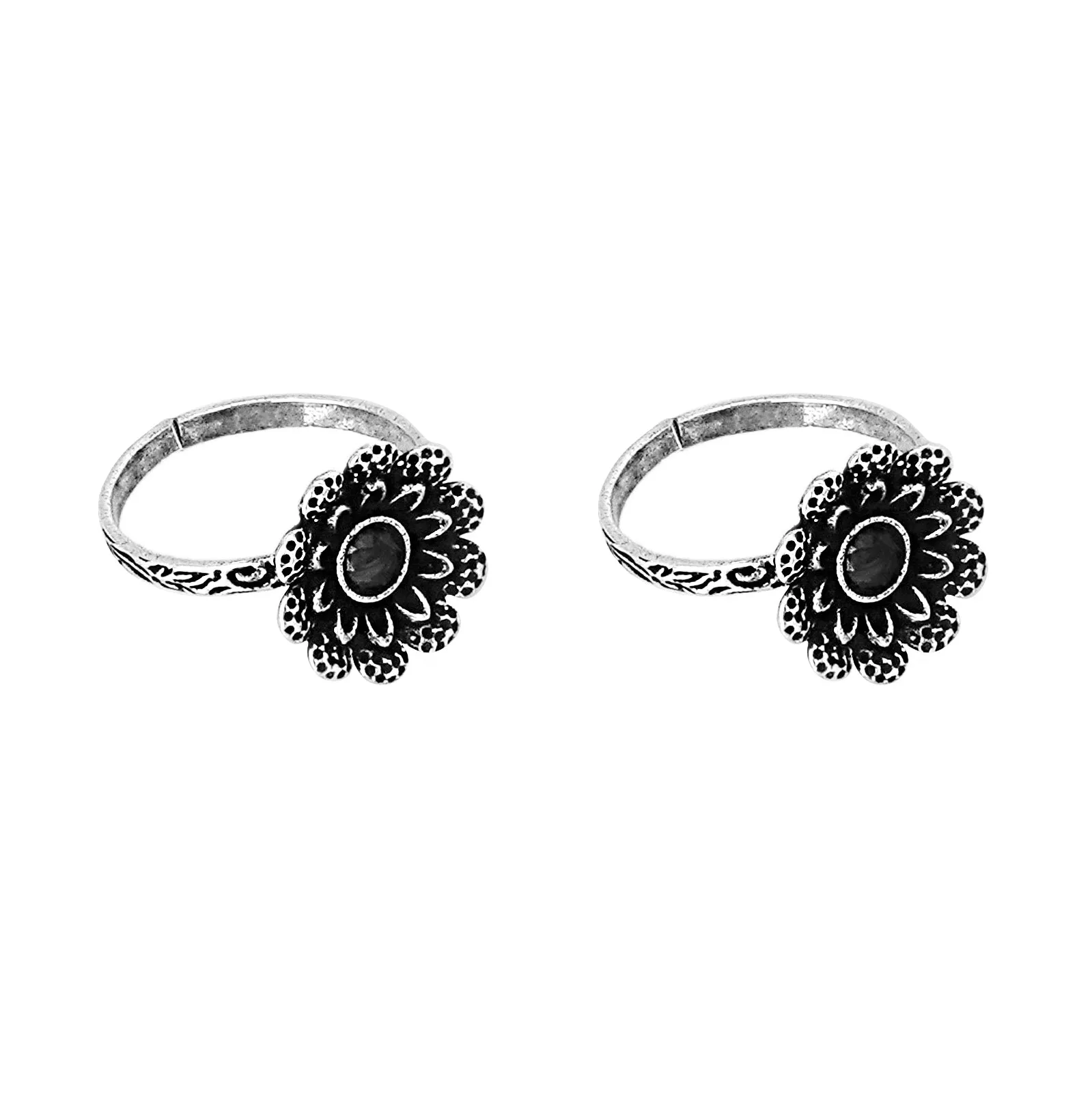 Teejh Henna Set of 3 Silver Toe Rings