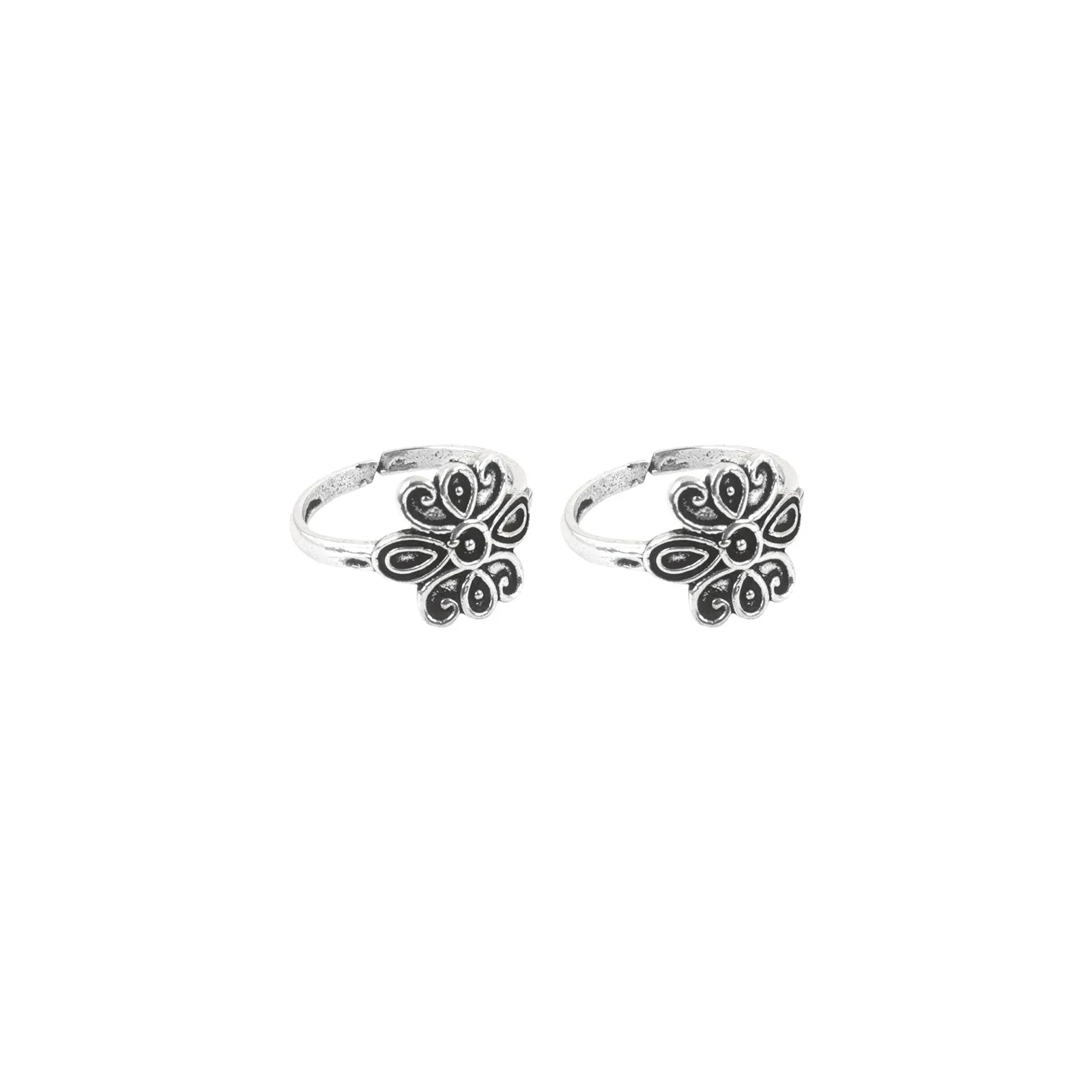Teejh Swarali Set of Anklet and 3 Toe Rings