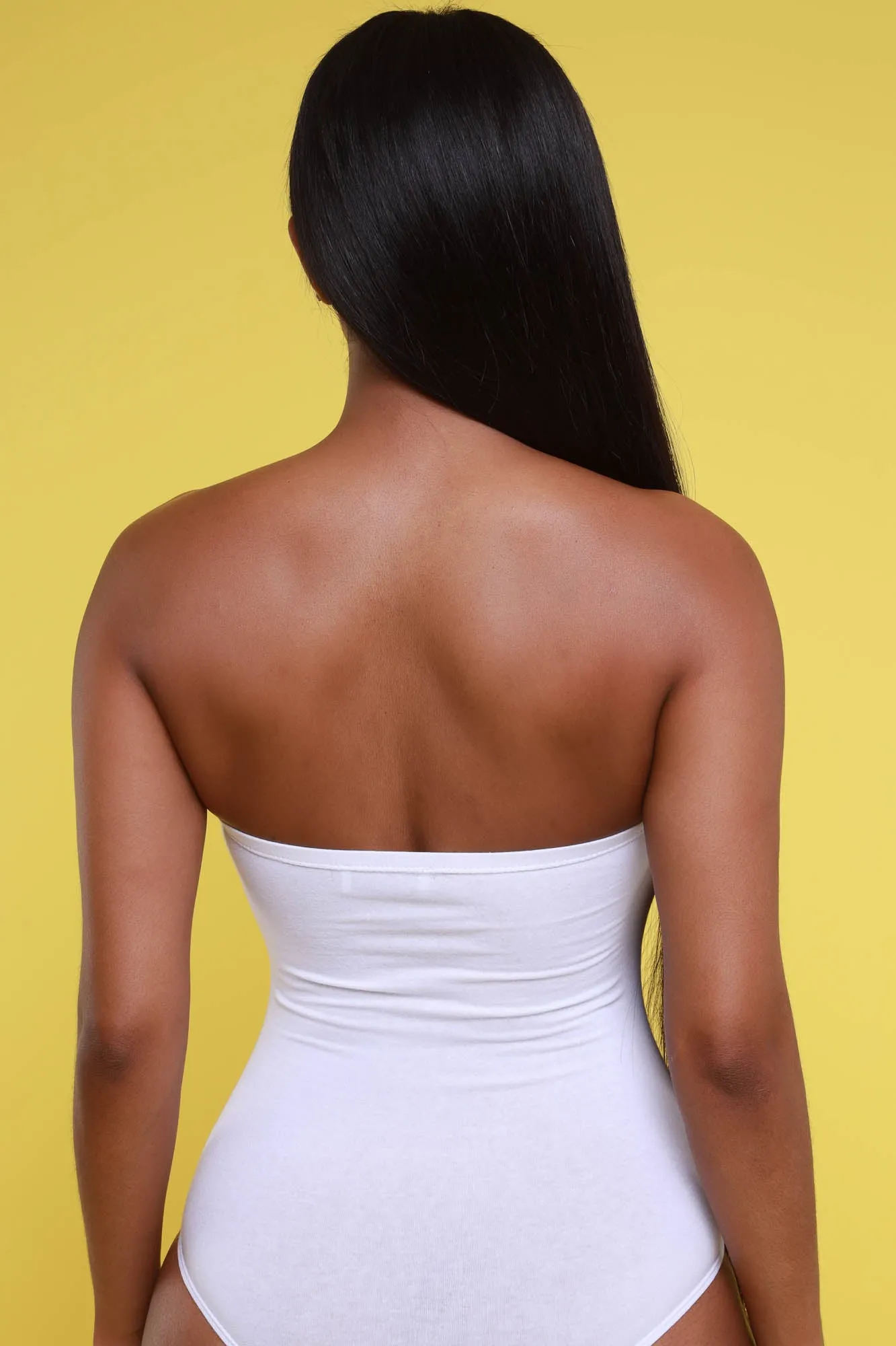 The Right Moves Strapless Bodysuit - White