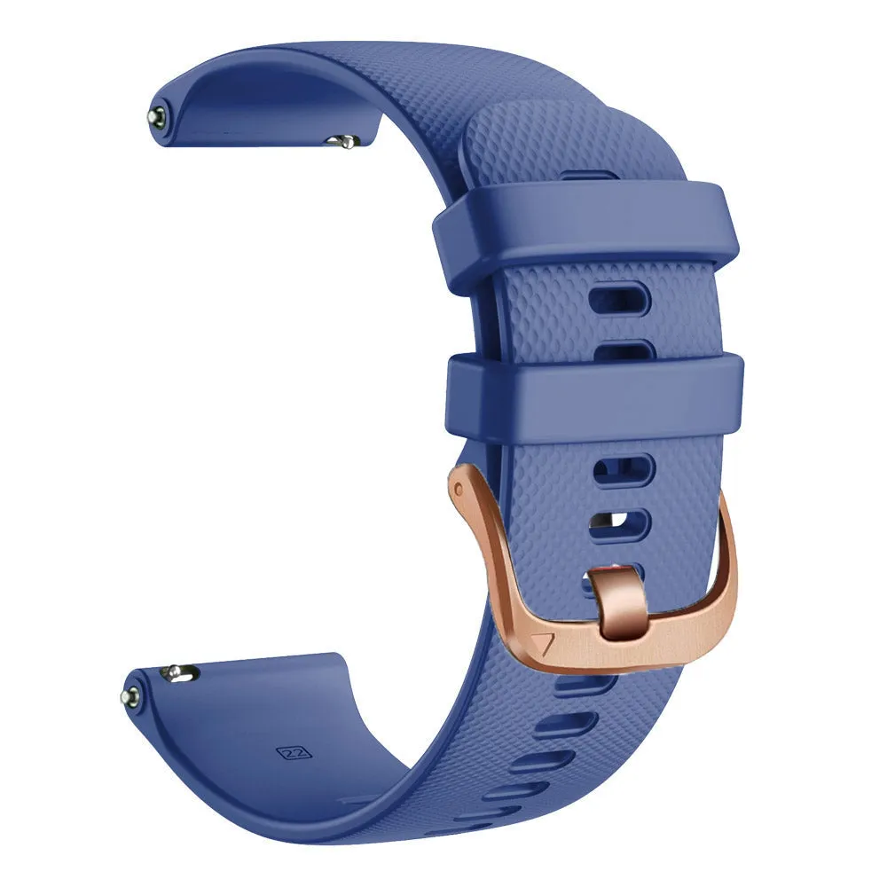 TheHorse 20mm Range compatible Silicone Watch Straps with Rose Gold Buckles