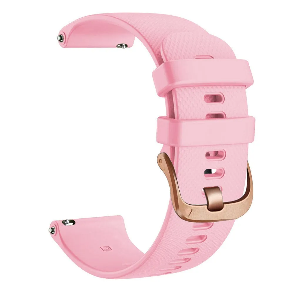 TheHorse 20mm Range compatible Silicone Watch Straps with Rose Gold Buckles