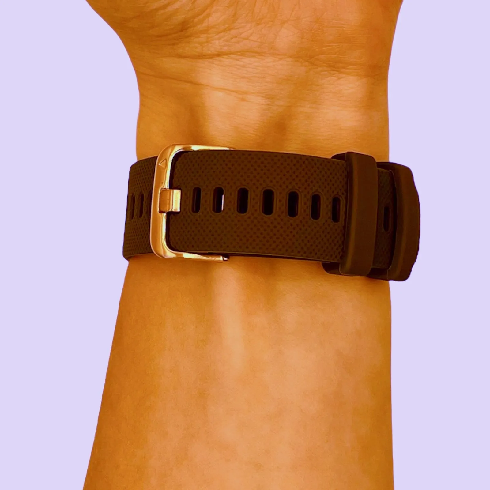 TheHorse 20mm Range compatible Silicone Watch Straps with Rose Gold Buckles