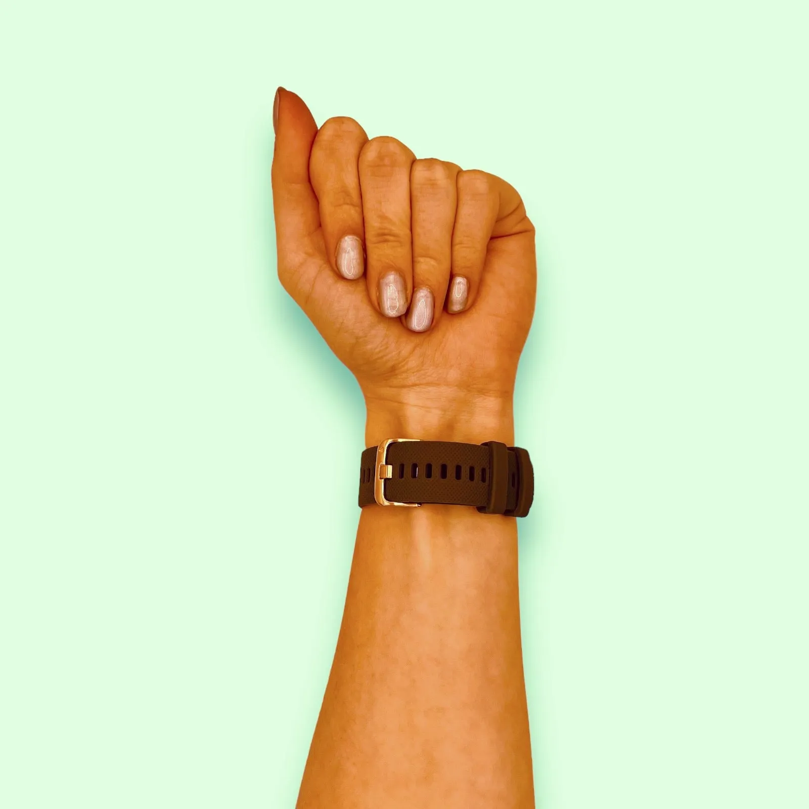 TheHorse 20mm Range compatible Silicone Watch Straps with Rose Gold Buckles