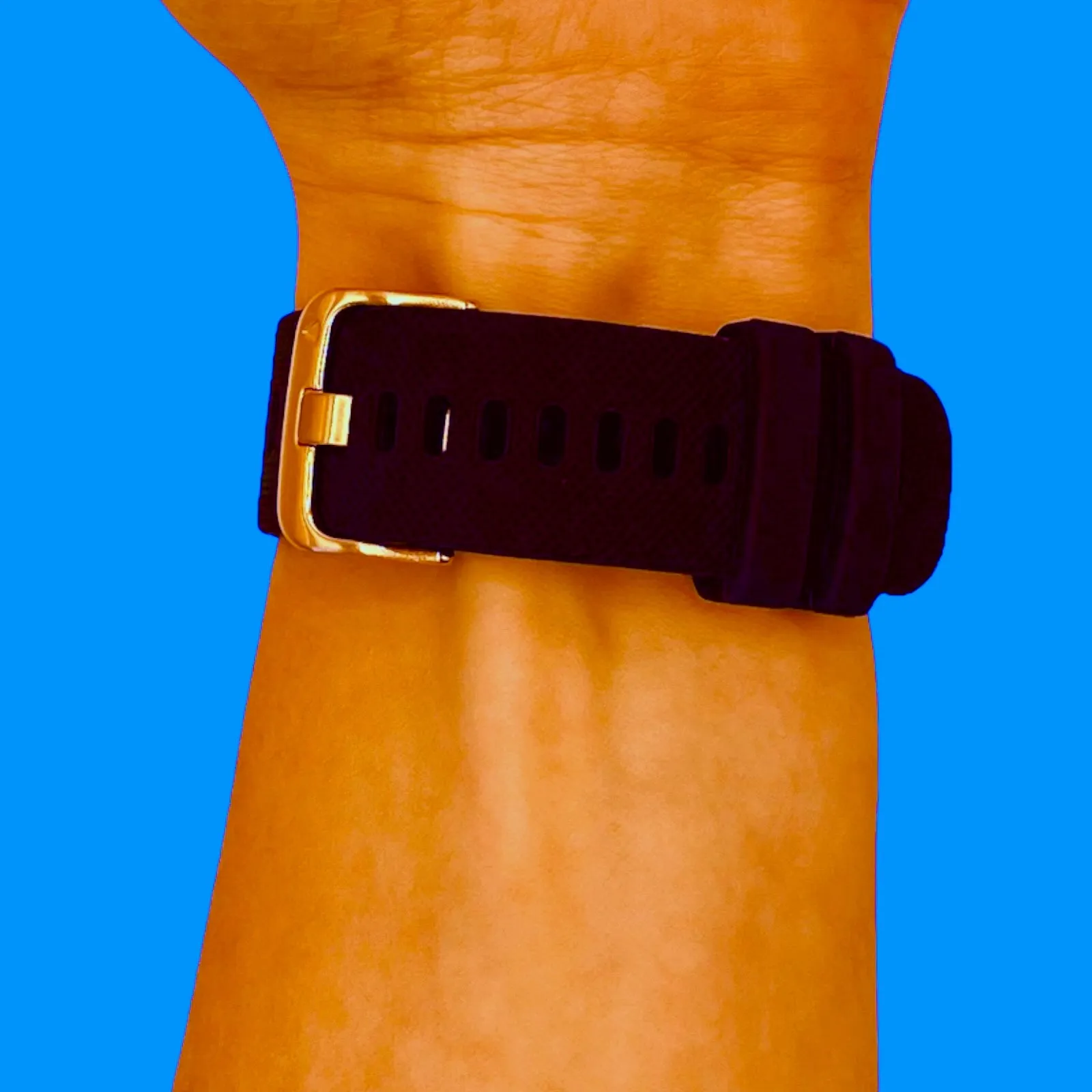 TheHorse 20mm Range compatible Silicone Watch Straps with Rose Gold Buckles