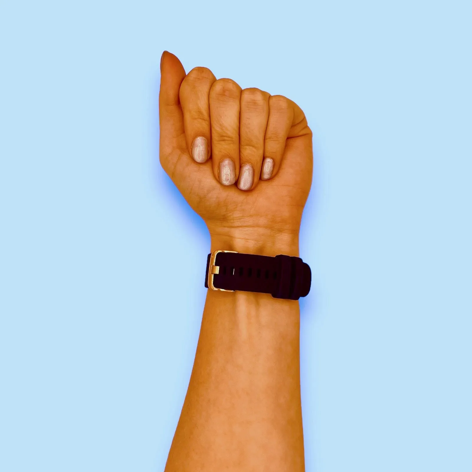 TheHorse 20mm Range compatible Silicone Watch Straps with Rose Gold Buckles