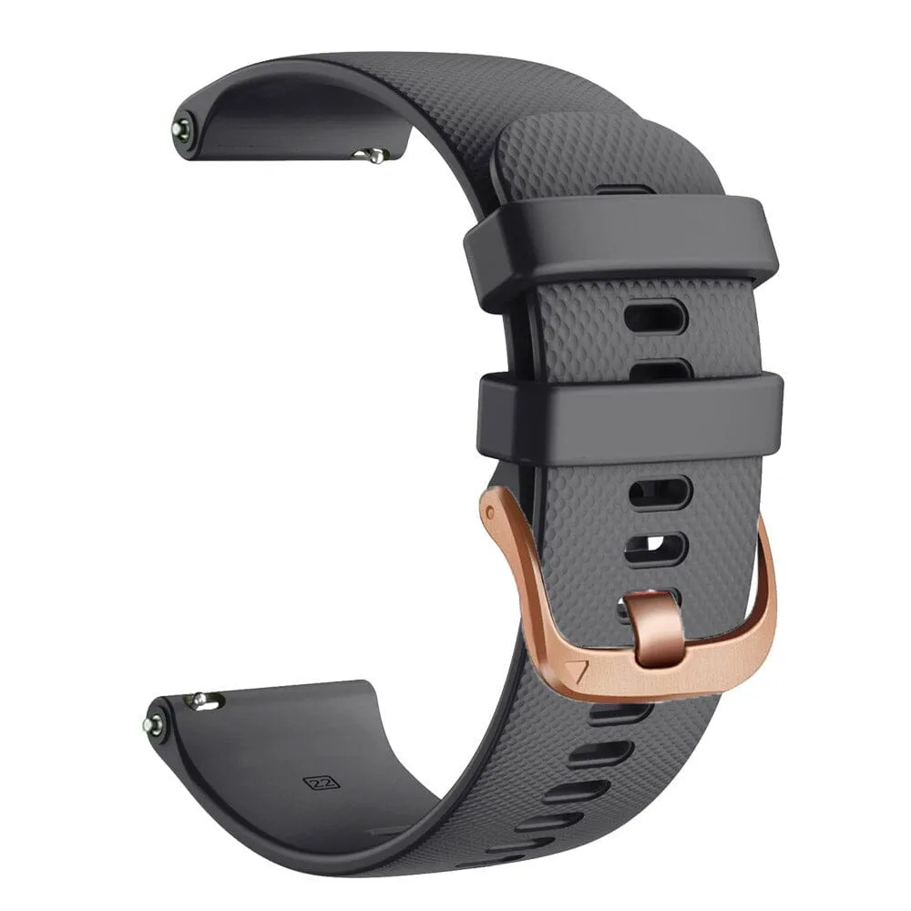 TheHorse 20mm Range compatible Silicone Watch Straps with Rose Gold Buckles