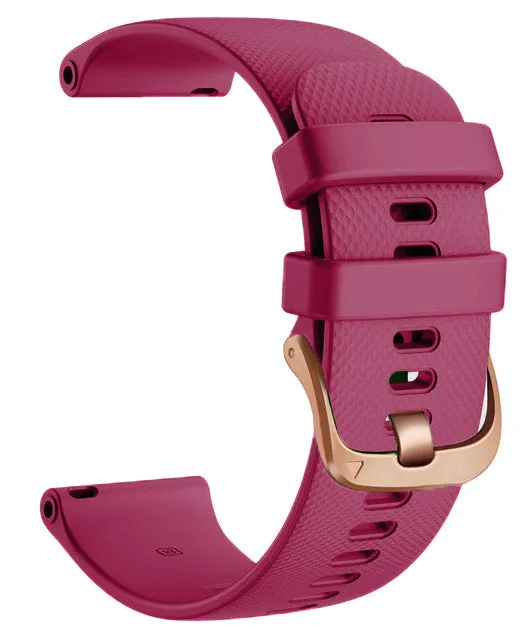 TheHorse 20mm Range compatible Silicone Watch Straps with Rose Gold Buckles