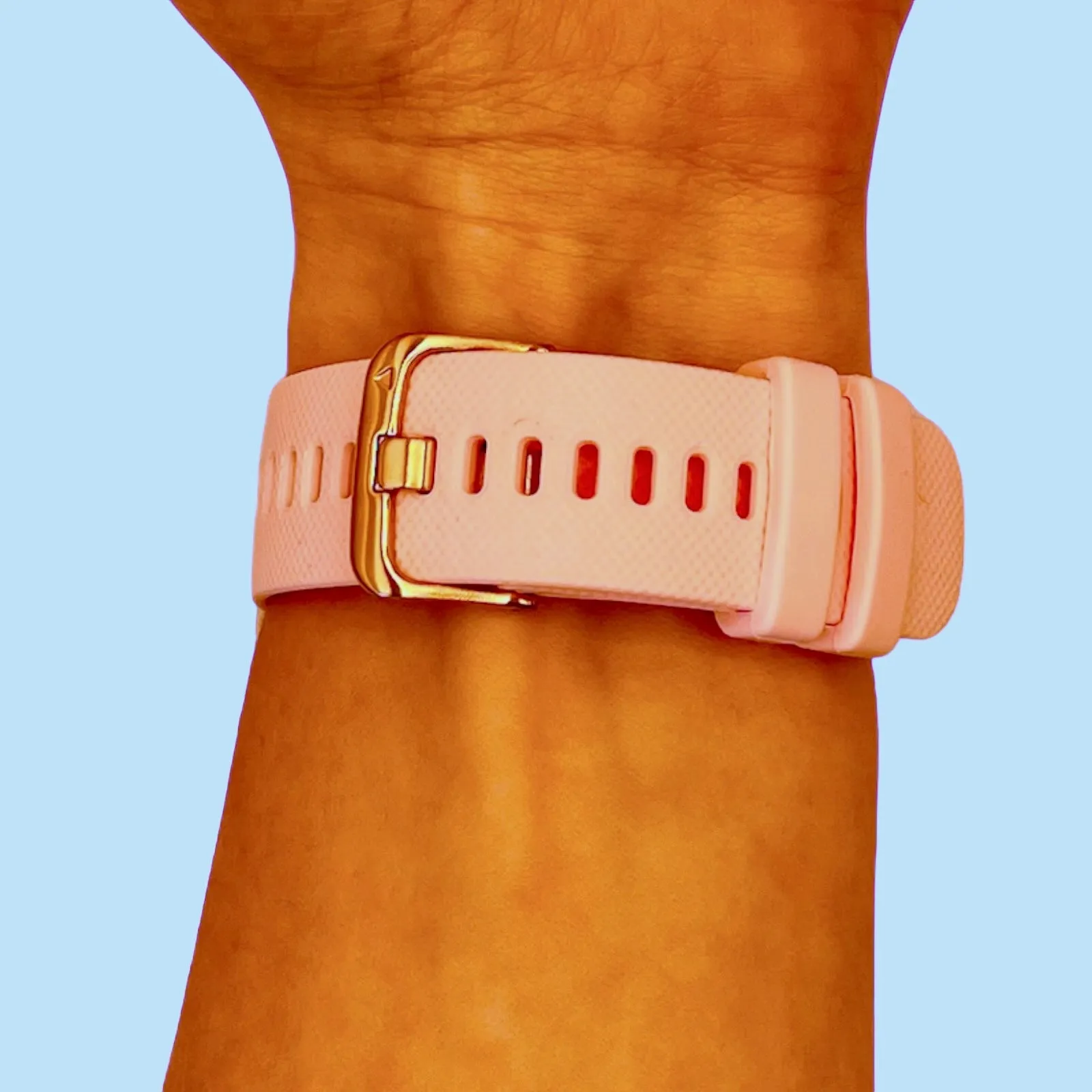 TheHorse 20mm Range compatible Silicone Watch Straps with Rose Gold Buckles
