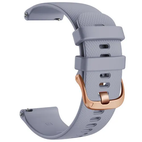 TheHorse 20mm Range compatible Silicone Watch Straps with Rose Gold Buckles