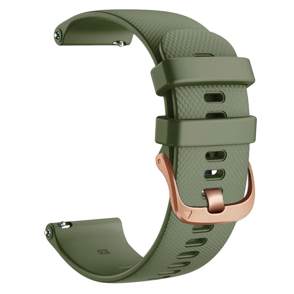 TheHorse 20mm Range compatible Silicone Watch Straps with Rose Gold Buckles