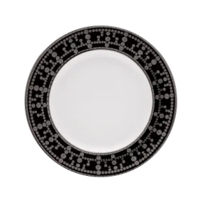 Tiara Black & Platinum Bread & Butter Plate