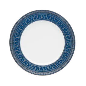 Tiara Prussian Blue & Platinum Large Dinner Plate