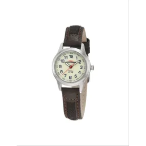 Timex Women's T41181 Expedition Metal Field Brown Leather and Nylon Strap Watch