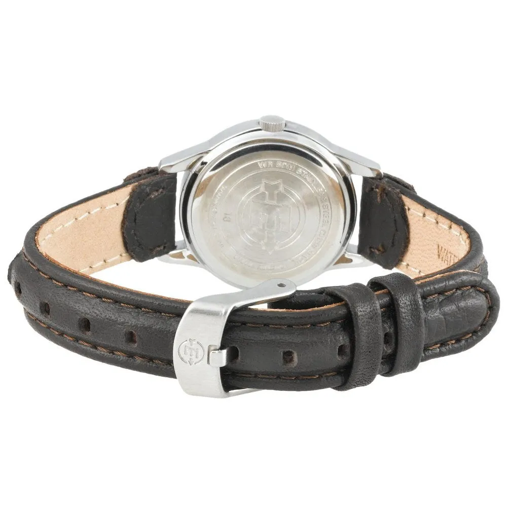 Timex Women's T41181 Expedition Metal Field Brown Leather and Nylon Strap Watch