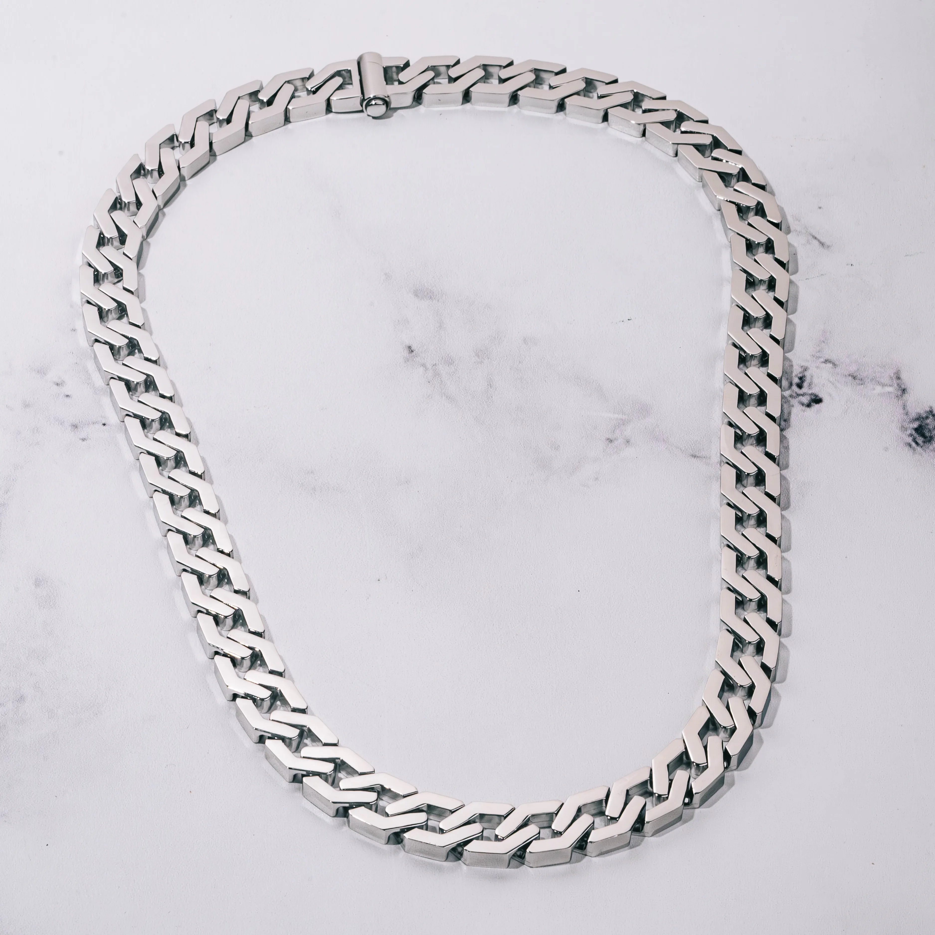 TITAN Chain 2pc. Set 18K White Gold - 10mm