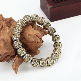 Traditional Buddhist Men's Bracelet Women's Six Words Mantra Bracelet OM MANI PADME HUM Amulet Bead Bracelet Hombres Pulseras