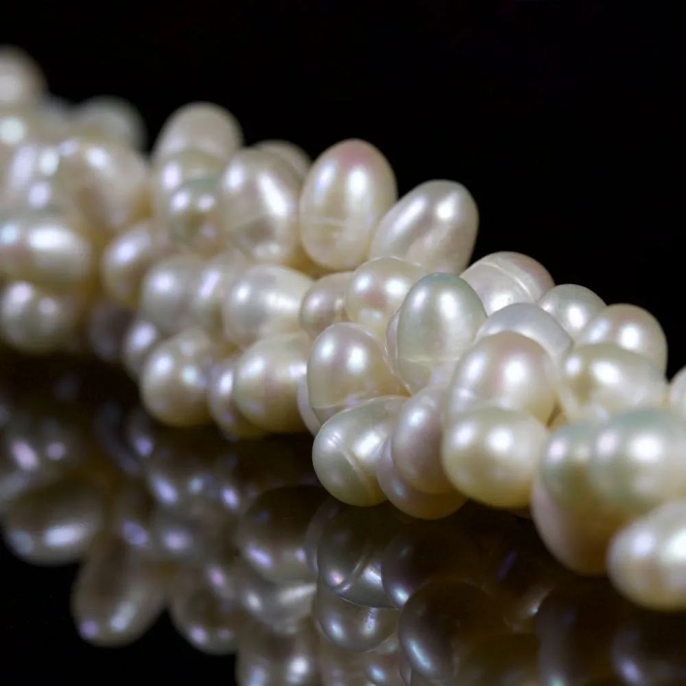 Triple Twist Pearl Necklace Silver