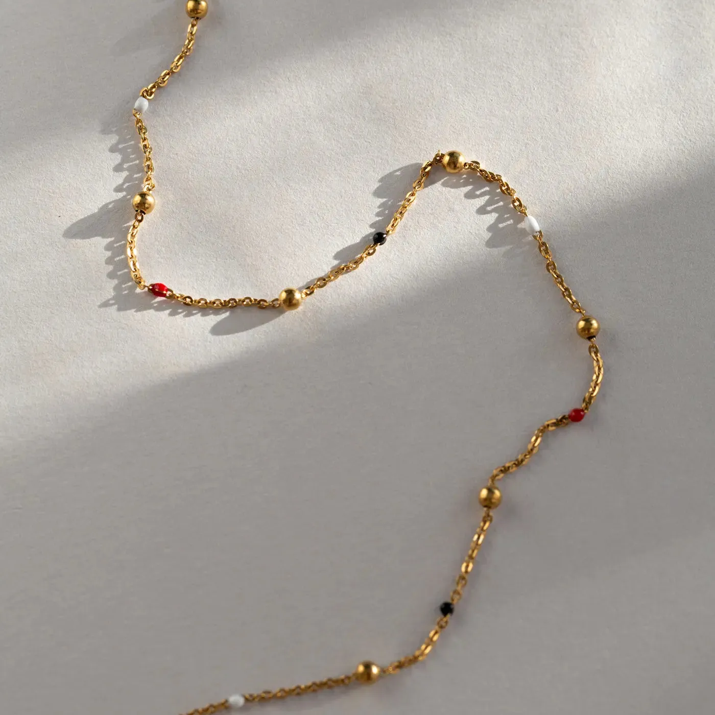 Vilde - Petite Stone Chain Necklace Stainless Steel